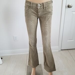 Pale Green Corduroy Stretch Pants from American Eagle